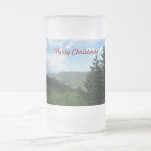 Caneca De Cerveja Vidro Jateado Feliz Natal