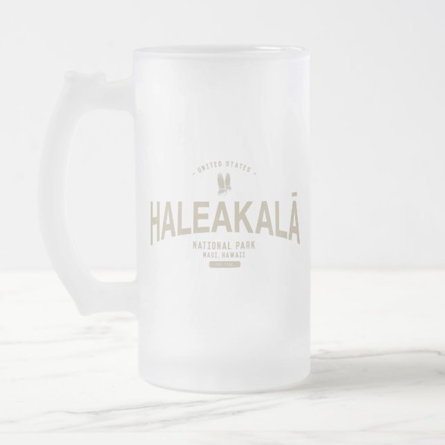 Caneca De Cerveja Vidro Jateado Férias no Havaí no Parque Nacional de Haleakala (Esquerda)