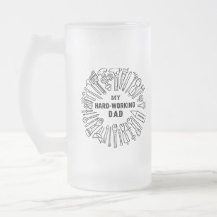 Caneca De Cerveja Vidro Jateado Ferramentas para papai