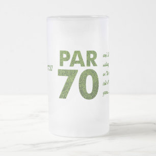 Caneca De Cerveja Vidro Jateado Festa de aniversário do 70 dos jogadores de golfe