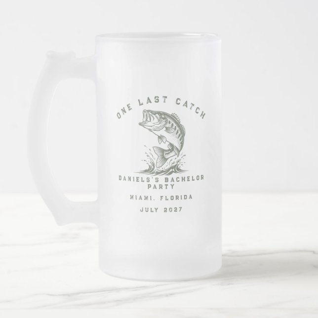 Caneca De Cerveja Vidro Jateado Festa de Despedida de Solteiro Personalizada com T (Esquerda)