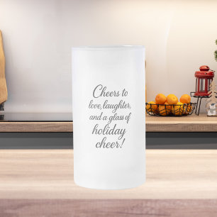 Caneca De Cerveja Vidro Jateado Festa de Natal adora risada
