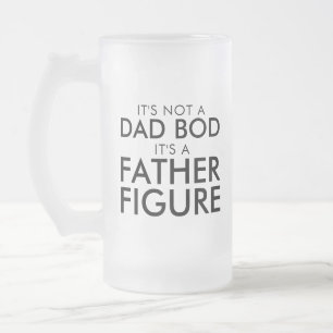 Caneca De Cerveja Vidro Jateado Figura Paterna Dad Bod
