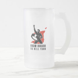 Caneca De Cerveja Vidro Jateado FITHY 16oz Vitória (canhoto)