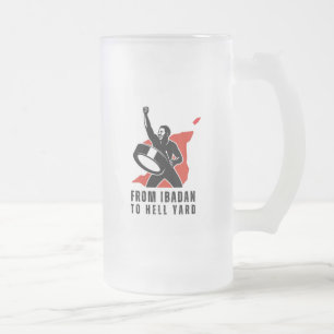 Caneca De Cerveja Vidro Jateado FITHY 16oz Vitória (canhoto)