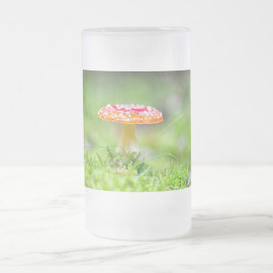 Caneca De Cerveja Vidro Jateado Fliegenpilz