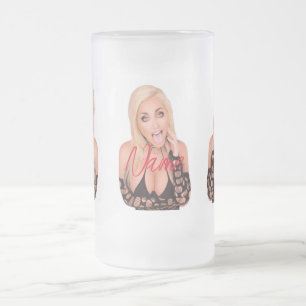 Caneca De Cerveja Vidro Jateado Flirty loira Thunder_Cove