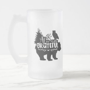 Caneca De Cerveja Vidro Jateado Floresta Sempre Grata