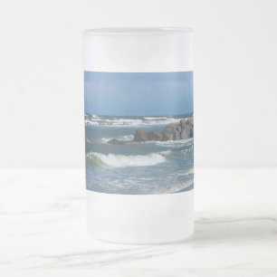 Caneca De Cerveja Vidro Jateado Folly Beach Atlantic Glass Beer Mug