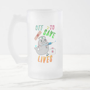 Caneca De Cerveja Vidro Jateado Fora Para Salvar Vidas