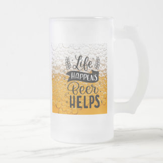 Caneca De Cerveja Vidro Jateado Fosco