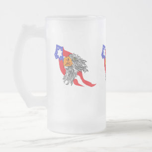 Caneca De Cerveja Vidro Jateado Fosco Beer Mug : Águia