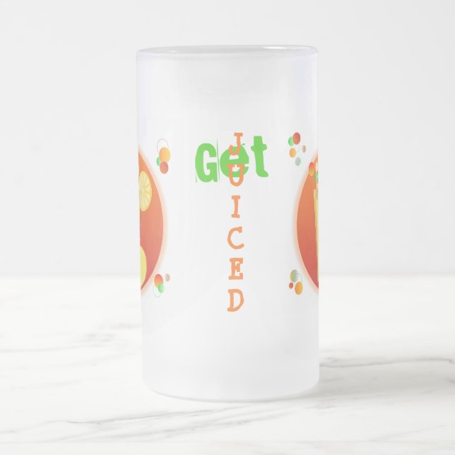 Caneca De Cerveja Vidro Jateado Fosco Cocktail Justo (Centro)