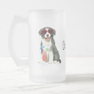 Caneca De Cerveja Vidro Jateado Fosco de Collie Beer