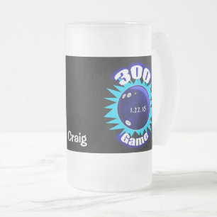 Caneca De Cerveja Vidro Jateado FOSCO de jogo BOWL 300 Mug