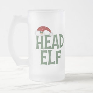 Caneca De Cerveja Vidro Jateado Fosco De Natal Engraçado