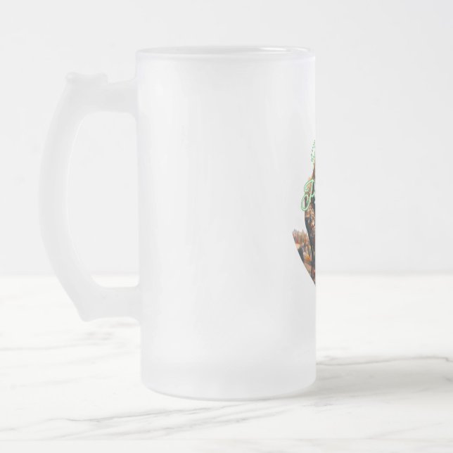 Caneca De Cerveja Vidro Jateado Fosco de vidro, 16 oz (Esquerda)