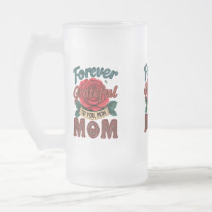Caneca De Cerveja Vidro Jateado Fosco de vidro - 16 oz   "Para sempre Grateful