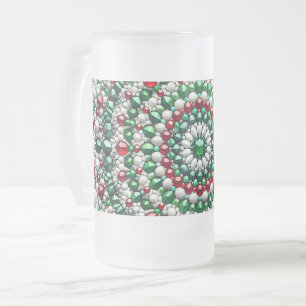 Caneca De Cerveja Vidro Jateado Fosco de vidro com design de cor italiana