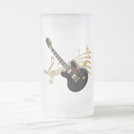 Caneca De Cerveja Vidro Jateado Fosco De Violão