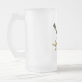 Caneca De Cerveja Vidro Jateado Fosco De Violão