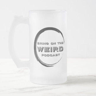 Caneca De Cerveja Vidro Jateado Fosco do logotipo BOTW à esquerda ou à direita
