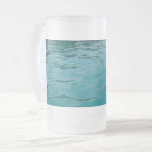 Caneca De Cerveja Vidro Jateado Fosco do mar Calmo, caneca de vidro Fosco de 16 oz