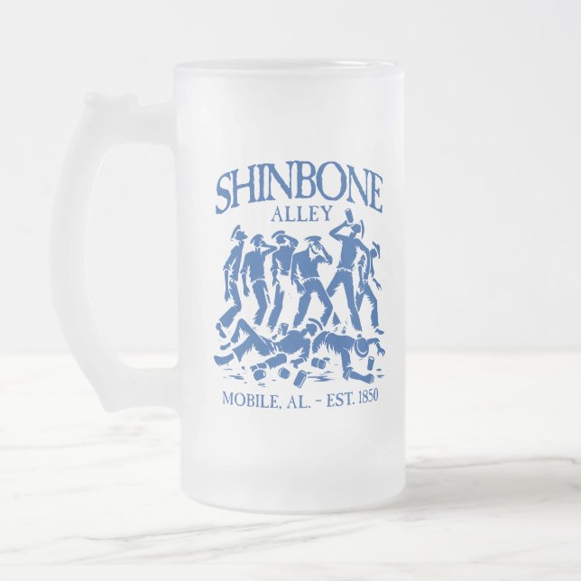 Caneca De Cerveja Vidro Jateado Fosco do Shinbone (Esquerda)