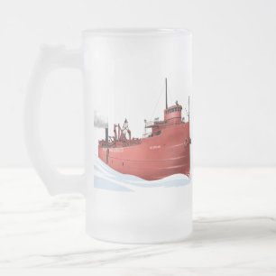 Caneca De Cerveja Vidro Jateado fosco Dredge Michigan