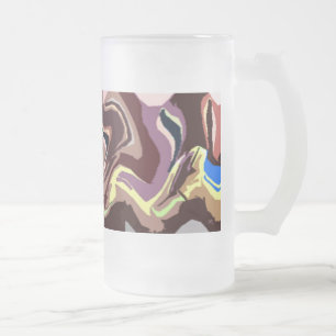 Caneca De Cerveja Vidro Jateado Fosco Fiesta 3 Glass Mug