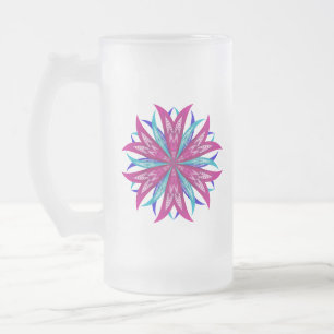 Caneca De Cerveja Vidro Jateado Fosco Foxglove