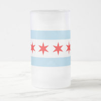 Fosco Glass Mug com bandeira de Chicago, EUA