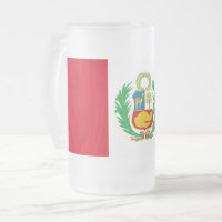 Fosco Glass Mug com bandeira do Peru