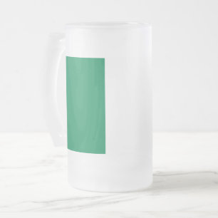 Caneca De Cerveja Vidro Jateado Fosco Glass Mug com pavilhão da Nigéria