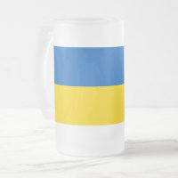 Fosco Glass Mug com pavilhão da Ucrânia