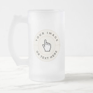Caneca De Cerveja Vidro Jateado Fosco - Personalizado (adicionar imagem/texto)