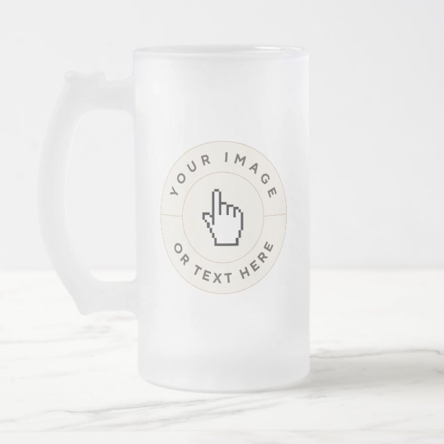 Caneca De Cerveja Vidro Jateado Fosco - Personalizado (adicionar imagem/texto) (Esquerda)