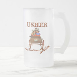 Caneca De Cerveja Vidro Jateado Fosco Usher Gift 16 oz Beer Mug