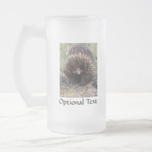 Caneca De Cerveja Vidro Jateado Foto de animal Echidna Cute, australiana