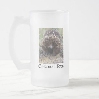 Caneca De Cerveja Vidro Jateado Foto de animal Echidna Cute, australiana