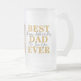 Caneca De Cerveja Vidro Jateado Foto do Dia de os pais do melhor Pai já Dourado e 
