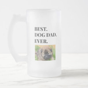 Caneca De Cerveja Vidro Jateado Foto do Melhor Pai de Cães de Aniversário