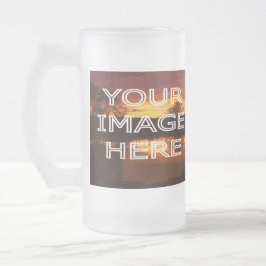 Caneca De Cerveja Vidro Jateado Foto personalizada
