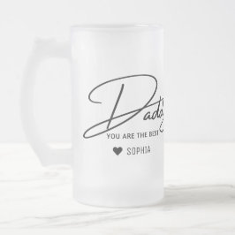 Caneca De Cerveja Vidro Jateado Foto personalizada do melhor Pai de todos os Dias 