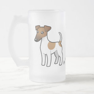 Caneca De Cerveja Vidro Jateado Fox liso Terrier dos desenhos animados