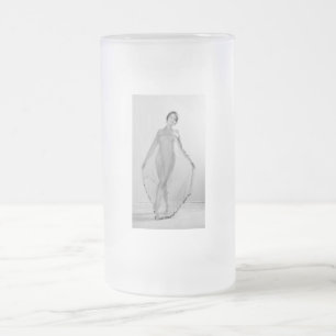 Caneca De Cerveja Vidro Jateado Francesca a Bella Ragazza, Linda Garota italiana