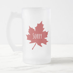 Caneca De Cerveja Vidro Jateado Funny Canadense