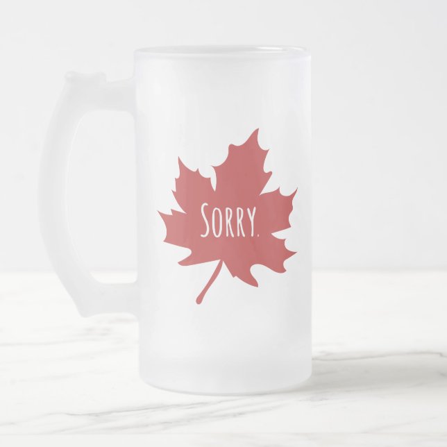 Caneca De Cerveja Vidro Jateado Funny Canadense (Esquerda)