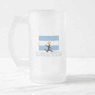 Caneca De Cerveja Vidro Jateado Futebol da Argentina - Vidro da seleção