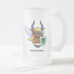 Caneca De Cerveja Vidro Jateado Futebol da fantasia
